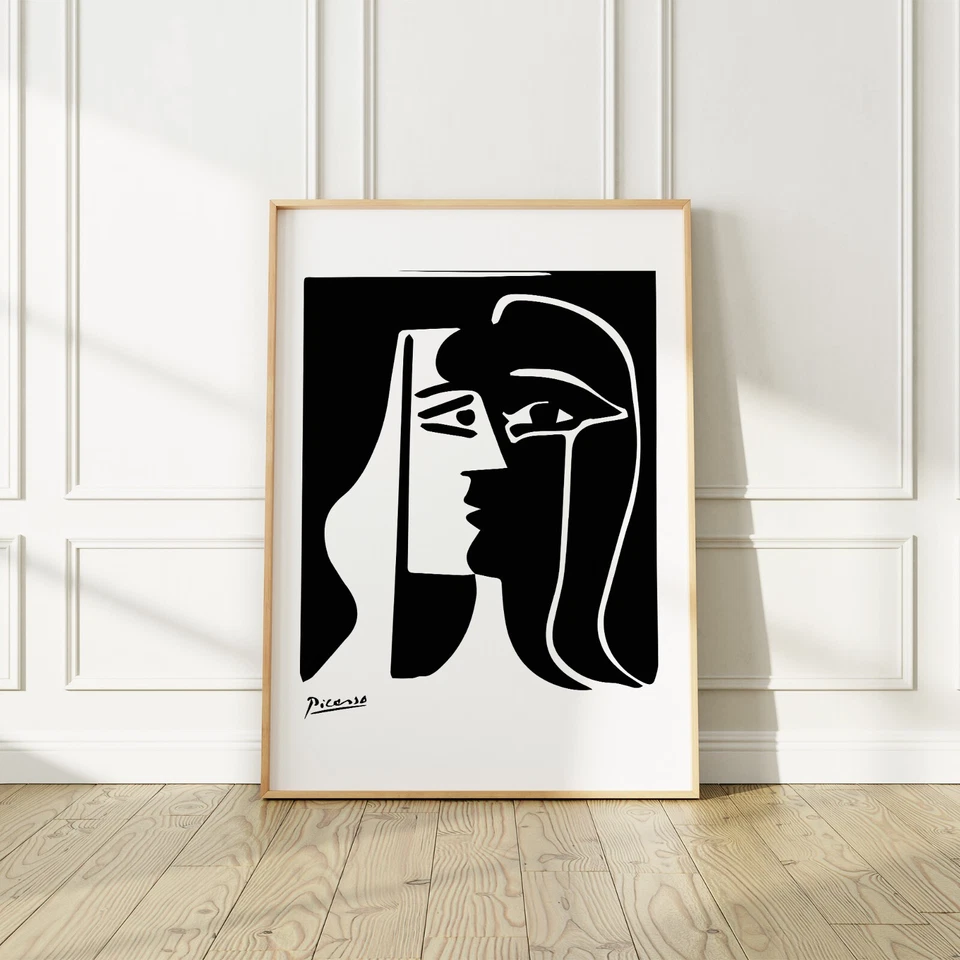Picasso "The Kiss" 1969 Vibrant Art Print, No Frame, Premium Matte Paper - Image 1 of 4