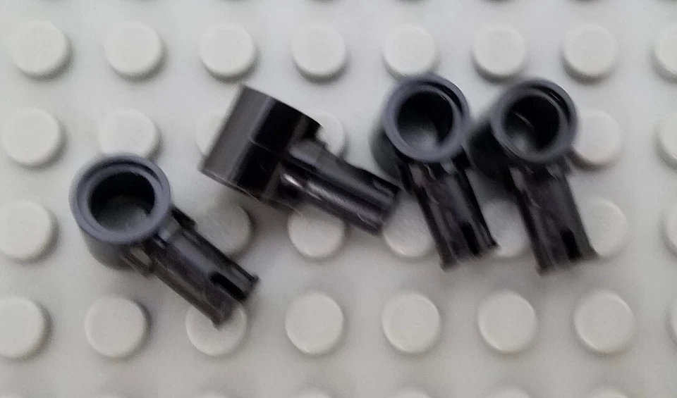 LEGO Lot of 4 Black Technic Mindstorms Pin Friction Ridges and Pin Hole - Image 1 of 1