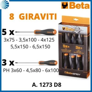 Set serie kit giraviti cacciaviti cacciavite elettrico elettricista beta 1273 8 - Foto 1 di 2