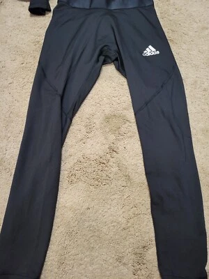 ADIDAS Penguins Player Locker Room Black Compression Pants BRAND NEW Size Large