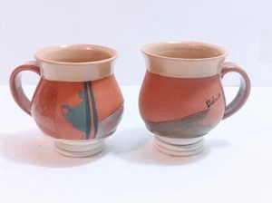 Handmade Artist Signed Studio Pottery 3.5" Mugs - Picture 1 of 10