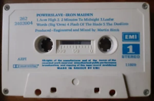 IRON MAIDEN POWERSLAVE ORIG GREEK CASSETTE EMI 1984 RARE!!! - Picture 1 of 4