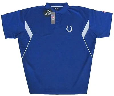 印第安纳波利斯小马队男式 NFL 会议 Polo 衫 - 大高尺码 - 全新 带标签 - 蓝色 — 第 1/2 张图片
