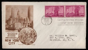 #1027 3c New York City-Pair, Cachet Craft-Show Cancel **ANY 5=FREE SHIPPING** - Picture 1 of 1