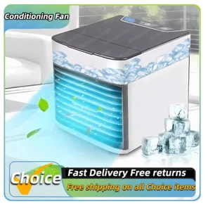 2024 Newest Household Micro Air Conditioning Fan Small Desktop Spray Air Cooler - Picture 1 of 5
