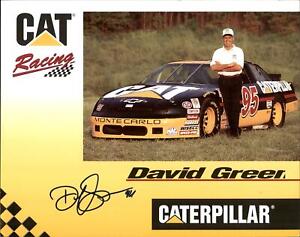 David Green Signed Hero Promo Card Photo Placard NASCAR Stock Car Racing