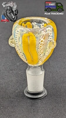 Tazón de tabaco deslizable macho de 14 mm para pipas de agua - BW02 amarillo Foto 1 de 3