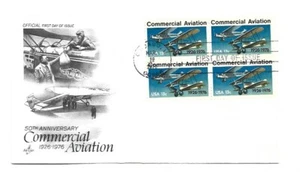 1684 Aviation ArtCraft, block of 4, FDC - Picture 1 of 1