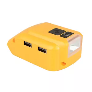 Battery Adapter w/LED For DCB140 DCB180 DCB181 For DEWALT Dual USB Power Source - Picture 1 of 9