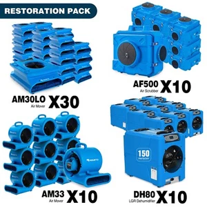 MOUNTO Air Mover Air Scrubber Dehumidifier Water Damage Restoration Combo Pack - Picture 1 of 6