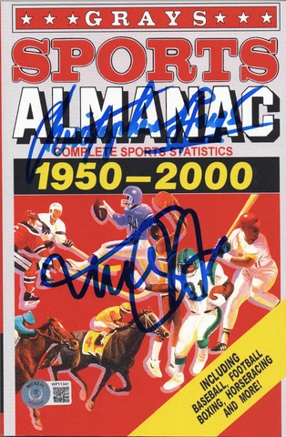 CHRISTOPHER LLOYD MICHAEL J FOX SIGNED AUTOGRAPHED GRAYS ALMANAC BECKETT BAS COA Cover
