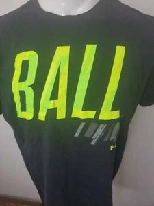 USED XL Loose Mens Black BALL Under Armour Shirt Basketball Heatgear - Picture 1 of 8