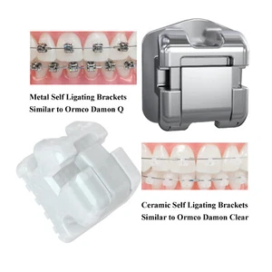 Kieferorthopädisches selbstligierendes Bracket Damon Q Brace Metall klar Keramik MBT Roth 022 - Bild 1 von 118