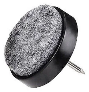 500 x FURNITURE FLOOR PROTECTING GLIDER PADS KNOCK IN BLACK 24mm One Stop DIY - Picture 1 of 1