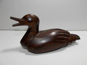 Vintage handgeschnitzte Palisander Ente Köder Zuhause/Büro/Kamin Mann Höhle Dekor - Bild 1 von 7