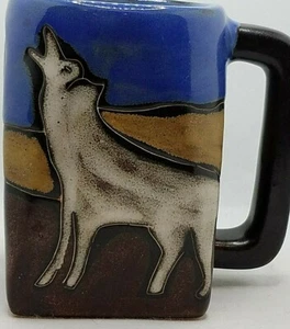 Wolves At Night Unique Tea/Coffee Mug .Made in Mexico .Signed by artist. Rare - Picture 1 of 6