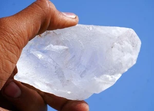 Himalayan Natural Clear Crystal Quartz Rough / Raw Stone 115MM / 406Gram | 28 - Picture 1 of 6