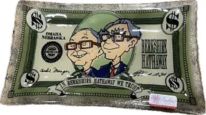 Rare PEGGY KARR glass tray BERKSHIRE HATHAWAY Warren Buffett Charlie Munge - Picture 1 of 13