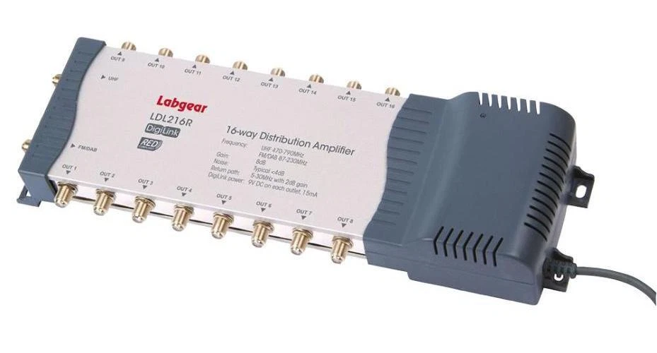 2-Input 16-Output Mains Powered DigiLink Distribution Amplifier LABGEAR - Image 1 of 1