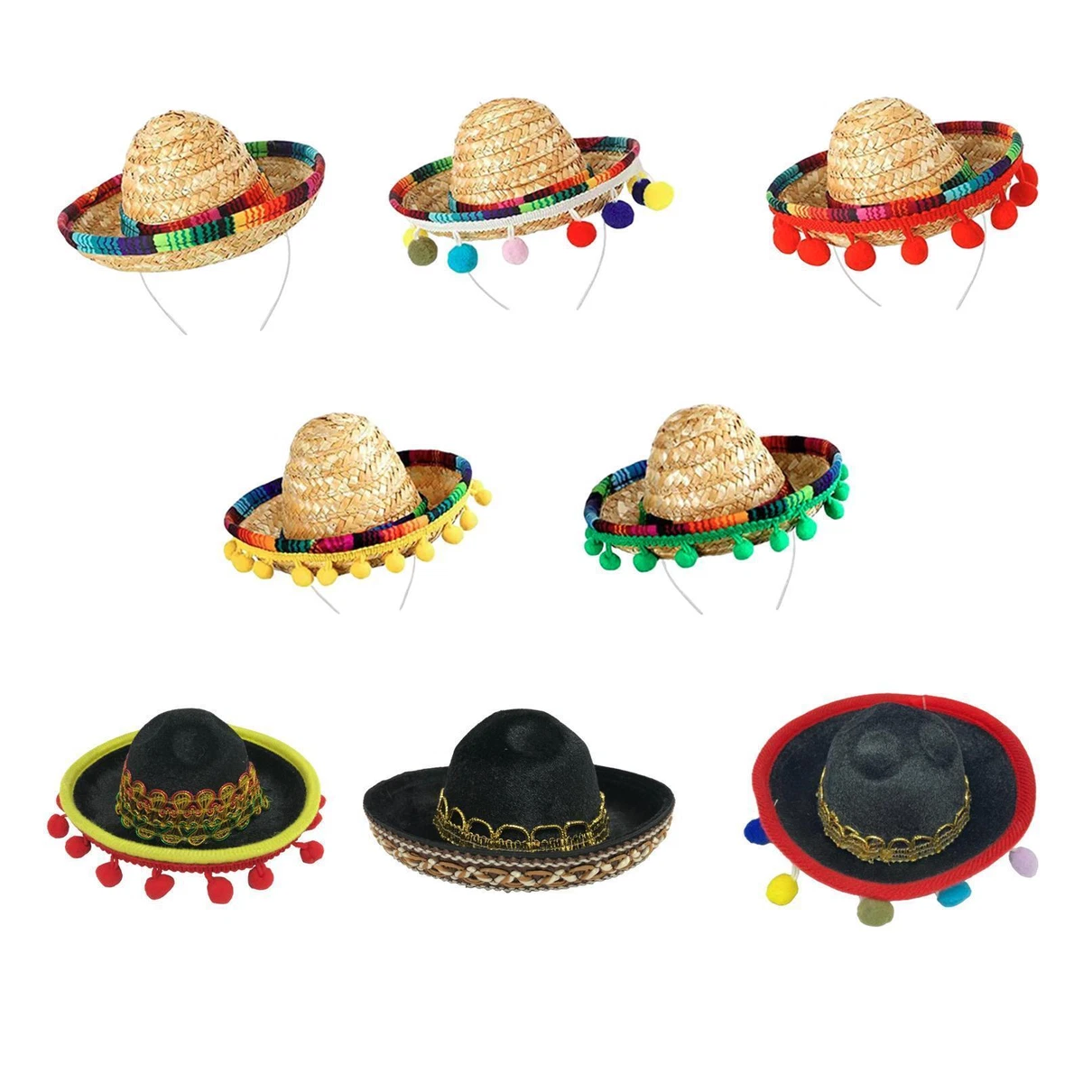 Bristol Novelty Mini-Sombrero Auf Stirnband – Bunt, Einheitsgröße, Für Party & Kostüm