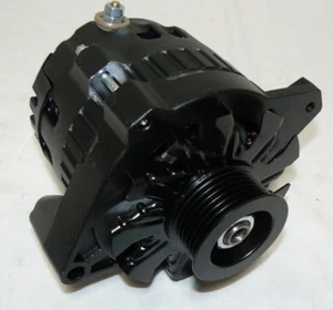 BLACK 160 AMP CS130 ALTERNATOR SERPENTINE BELT 1 ONE WIRE for SBC BBC GM CHEVY - Picture 1 of 6