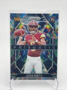 2024 Panini Prizm Prismatic Green Wave Prizm #3 Jayden Daniels (RC) Rookie Card - Picture 1 of 2