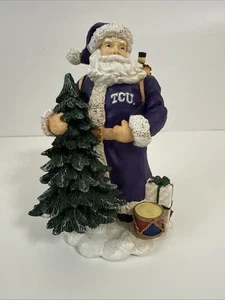 Estatuilla Colegiata TCU Santa Claus 2000 Universidad Cristiana de Texas RARA - Imagen 1 de 9
