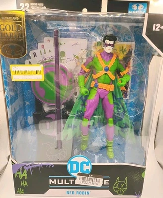 Boneco McFarlane Toys DC Multiverse Gold Label Red Robin Jokerized 7” NOVO 2023 - Imagem 1 de 4
