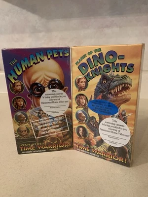 HUMAN PETS & PLANET OF THE DINO-KNIGHTS Josh Kirby Time Warrior  VHS Screeners - Image 1 of 3