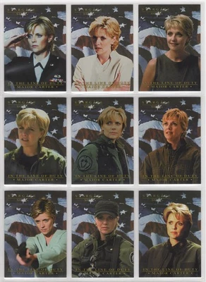 Major Carter In The Line of Duty Stargate SG1 Season 6 (9 Card Set) MC1 to MC9 - Image 1 of 2