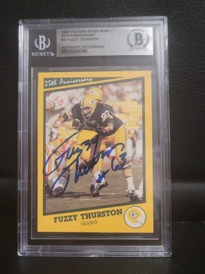 SIGNED Fuzzy Thurston 1990 Packers SB I 25th Anniversary Autograph BAS Beckett - Image 1 of 4