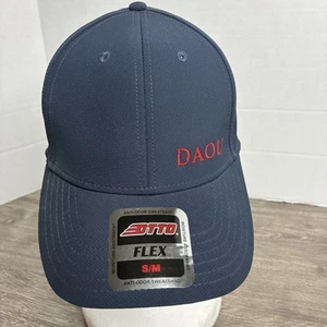 Otto Flex Hat Unisex Navy Blue W/DAOU & Logo Embroidered In Red Vineyard Wine - Picture 1 of 9