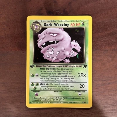 1st Edition Dark Weezing (14) 14/82 Team Rocket Holo Rare LP+ - Image 1 of 3