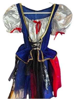 VESTIDO PIRATA Niña Disfraz Vestir Talla 120 6-7 Tul Cinta Bucanero Foto 1 de 4