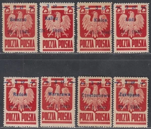 Polen 1945 - postfrisch/MH Briefmarken. Mi Betw Nr.: 390 I/X. Gemischt. (IIWW) (EB) AR-11251 - Bild 1 von 2