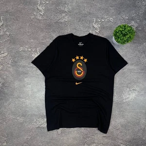 Camiseta Nike Algodón Fútbol Galatasaray Visitante 2022/2023 Logo Central Negra Talla L - Imagen 1 de 8