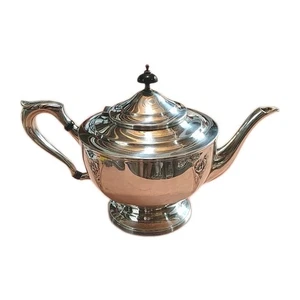 Art Deco Lady Flora Tea Pot EP Nickel Silver 3105 Made In England Hallmarked - Picture 1 of 23