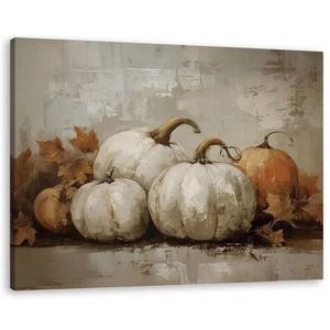 TLESKE Vintage Fall Pumpkins Canvas Wall Art Decor Rustic Aesthetic Farmhouse... - Picture 1 of 7