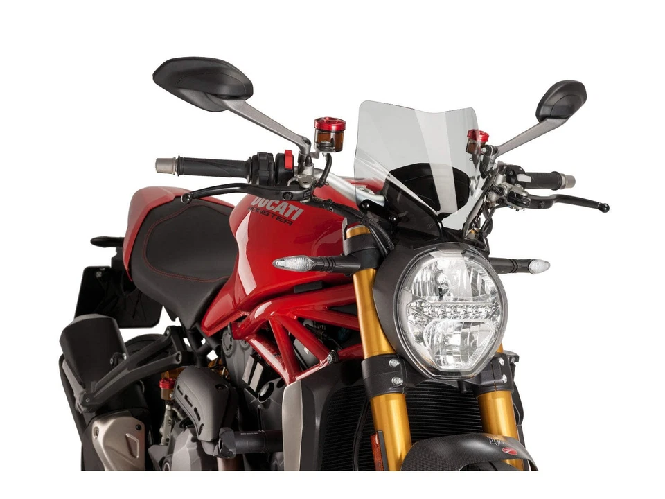 Tela esportiva Puig nova geração fumaça escura para Ducati Monster 1200 S (14-20) - Imagem 1 de 4