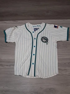 Vintage Florida Marlins Starter Pinstripe Baseball Jersey, Size Youth Large - Picture 1 of 22
