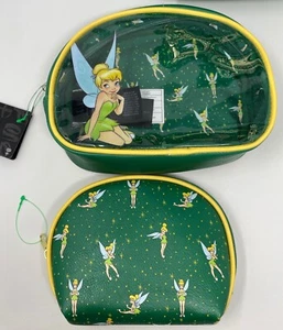 NWT Loungefly Disney Peter Pan 2pc TINKER BELL Makeup Pen Pencil Travel Bag Set - Picture 1 of 8