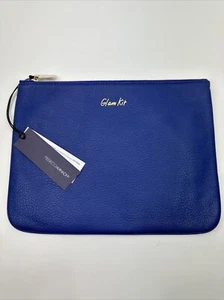 Rebecca Minkoff Jody Etui Glam Kit Ledertasche elektrisch blau neu mit Etikett - Bild 1 von 10