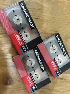 MEMOREX dBS Normal Bias Tapes Clear Lifelike reproduction X3 Pack Sealed VINTAGE - Picture 1 of 2