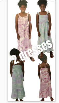 2 set of Maxi Dress 32 Degrees 7/8  Cool Youth Girl's Teal Purple & Purple Dye - Imagem 1 de 4