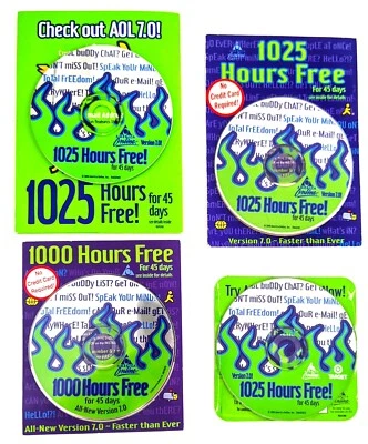 "GREEN FIRE" Series - America Online Vintage Collectible Disc Set, AOL v7.0 CDs! - Image 1 of 2