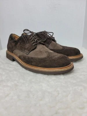 Zapatos Derby Tod’s Para Hombre Talla 7 Marrón Gamuza Punta de Ala Brogue Hechos en Italia Suela de Goma Foto 1 de 4