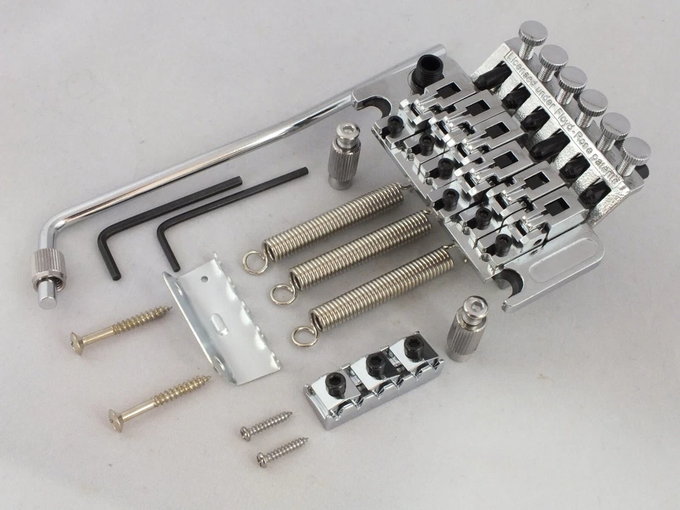 Sous Licence Floyd Rose Pont Chrome Avec 42mm Sillet,Trémolo Bras,Vis & Ressort - Photo 1/4