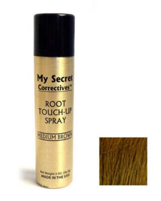 Spray de retoque de raíces MY SECRET Correctives 2 oz - marrón medio Foto 1 de 2