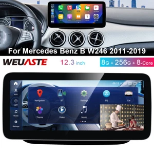 Android Car GPS 12.3'' Navigation Video Carplay 8+256G For Benz B W246 2011-2019 - Picture 1 of 12