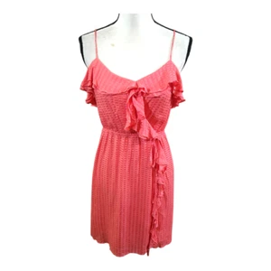 Vestido Milly Stephanie Rosa Sin Mangas Volantes Mezcla Seda Femenino Para Mujer 2 - Imagen 1 de 9